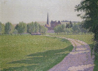 Eragny Church by Lucien Pissarro